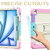 iPad Air 13 2025 / 2024 Silicone Hydric PC Tablet Case with Shoulder Strap & Holder - Camouflage Pink