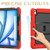 iPad Air 13 2025 / 2024 Silicone Hydric PC Tablet Case with Shoulder Strap & Holder - Red