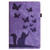 iPad Air 13 2024 / Air 13 2025 Butterfly Cat Embossing Leather Tablet Case - Purple
