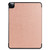 iPad Air 13 2024 / Pro 12.9 2022 Custer Texture 3-folding Smart Leather Tablet Case - Rose Gold