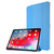 iPad Air 13 2025 / 2024 / iPad Pro 12.9 2022 / 2021 Silk Texture Three-fold Horizontal Flip Leather Tablet Case with Holder & Pen Slot - Sky Blue