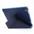 iPad Air 13 2025 / 2024 / Pro 12.9 2022 / 2021 Multi-folding TPU Leather Tablet Case with Holder & Pen Slot - Dark Blue