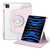 iPad Air 13 2025 / 2024 360 Rotation Detachable Clear Acrylic Leather Tablet Case - Pink