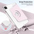 iPad Air 13 2025 / 2024 360 Rotation Detachable Clear Acrylic Leather Tablet Case - Pink