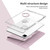 iPad Air 13 2025 / 2024 360 Rotation Detachable Clear Acrylic Leather Tablet Case - Pink