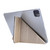 iPad Air 13 2024 / 2025 / Pro 12.9 2020 Silk Texture Horizontal Deformation Flip Leather Tablet Case with Three-folding Holder - Gold