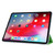 iPad Air 13 2024 / 2025 / Pro 12.9 2020 TPU Silk Texture Three-fold Horizontal Flip Leather Tablet Case with Holder - Green