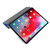 iPad Air 13 2024 / 2025 / Pro 12.9 2020 TPU Silk Texture Three-fold Horizontal Flip Leather Tablet Case with Holder - Green