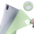 iPad Air 13 2025 / 2024 / iPad Pro 12.9 - 2020 / iPad Pro 12.9 - 2018 3-folding Horizontal Flip PU Leather + Shockproof TPU Tablet Case with Holder & Pen Slot - Matcha Green