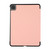 3-folding Skin Texture Horizontal Flip TPU + PU Leather Case with Holder iPad Air 11 2024 / 2022 / 2020 10.9 - Pink