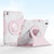iPad 10.2 2021 / 2020 X-Shaped Rotation Smart Leather Tablet Case - Pink
