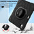 iPad Air 11 2024 / 10.9 2022 Bat Hand Grip Turntable Stand Tablet Case - Black