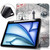 iPad Air 11 2024 / 2025 Custer Painted 3-Fold Holder Smart Leather Tablet Case - Eiffel Tower