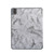 iPad Air 11 2024 / 2025 Three-fold Marble Texture Protective Tablet Case with Pen Slot - Black Gray