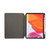 iPad Air 11 2024 / 2025 Three-fold Marble Texture Protective Tablet Case with Pen Slot - Black Gray