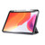 iPad Air 11 2024 / 2025 Three-fold Marble Texture Protective Tablet Case with Pen Slot - Black Gray