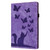 iPad Air 11 2024 / Air 11 2025 Butterfly Cat Embossing Leather Tablet Case - Purple