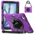 iPad Air 11 2024 / Air 11 2025 Rotatable Holder Silicone Hybrid PC Tablet Case with Shoulder Strap - Purple