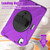 iPad Air 11 2024 / Air 11 2025 Rotatable Holder Silicone Hybrid PC Tablet Case with Shoulder Strap - Purple
