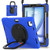 iPad Air 11 2024 / Air 11 2025 Silicone Hybrid PC Tablet Case with Holder & Shoulder Strap - Blue