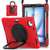 iPad Air 11 2024 / Air 11 2025 Silicone Hybrid PC Tablet Case with Holder & Shoulder Strap - Red