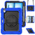 iPad Air 11 2024 / Air 11 2025 Silicone Hybrid PC Tablet Protective Case - Black+Dark Blue
