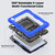 iPad Air 11 2024 / Air 11 2025 Silicone Hybrid PC Tablet Protective Case - Black+Dark Blue
