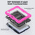 iPad Air 11 2024 / Air 11 2025 Silicone Hybrid PC Tablet Protective Case - Black+Rose Red