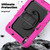 iPad Air 11 2024 / Air 11 2025 Silicone Hybrid PC Tablet Protective Case - Black+Rose Red