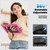 iPad Air 11 2024 / Air 11 2025 Silicone Hybrid PC Tablet Protective Case - Black+Rose Red