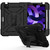 iPad Air 11 2024 / Air 2022 / 2020 10.9 / Air 2022 Shockproof PC + Silicone Combination Case with Holder & Hand Strap & Shoulder Strap - Black + Black