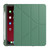 iPad Air 11 2024 / Air 2022 10.9 Multi-folding Matte Surface Leather Tablet Case with Pen Slot - Dark Green
