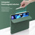 iPad Air 11 2024 / Air 2022 10.9 Multi-folding Matte Surface Leather Tablet Case with Pen Slot - Dark Green