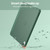 iPad Air 11 2024 / Air 2022 10.9 Multi-folding Matte Surface Leather Tablet Case with Pen Slot - Dark Green