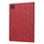 iPad Air 11 2024 / Air 2022/2020 10.9 Calf Texture Double Fold Clasp Leather Tablet Case - Red