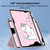 iPad Air 11 2024 / iPad Pro 11 720 Rotation Magnetic Painted Leather Smart Tablet Case - Pink Cat