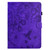 iPad Air 11 2025 / 2024 / iPad Pro 11 Flowers and Bird Embossed Smart Leather Tablet Case - Purple