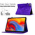 iPad Air 11 2025 / 2024 / iPad Pro 11 Flowers and Bird Embossed Smart Leather Tablet Case - Purple