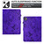 iPad Air 11 2025 / 2024 / iPad Pro 11 Flowers and Bird Embossed Smart Leather Tablet Case - Purple