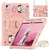 iPad Air 11 2025 / 2024 / Pro 11 2022 Dog Rotation Kickstand Silicone Hybrid PC Tablet Case - Pink