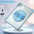 iPad Air 11 2025 / 2024 / Pro 11 2022 Rotation Grip Holder TPU Hybrid Clear PC Tablet Case - Light Blue
