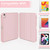 iPad Air 11 2025 / 2024 3-fold TPU Smart Leather Tablet Case with Pen Slot - Pink