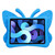 iPad Air 11 2025 / 2024 Butterfly Bracket Kids EVA Shockproof Tablet Case - Blue