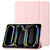 iPad Air 11 2025 / 2024 Clear Acrylic 3-Fold Leather Tablet Case - Pink iPad Air 11 2025 / 2024 Clear Acrylic 3-Fold Leather Tablet Case - Pink
