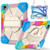 iPad Air 11 2025 / 2024 Contrast Color Robot Silicone Hybrid PC Tablet Case - Colorful Blue