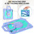 iPad Air 11 2025 / 2024 Contrast Color Robot Silicone Hybrid PC Tablet Case - Purple Mint Green