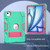 iPad Air 11 2025 / 2024 Contrast Color Silicone Acrylic PC Tablet Case with Holder - Mint Green Rose Red