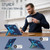 iPad Air 11 2025 / 2024 Contrast Color Silicone Acrylic PC Tablet Case with Holder - Navy Blue