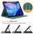 iPad Air 11 2025 / 2024 Front Stand Smart TPU Leather Tablet Case - Green