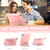 iPad Air 11 2025 / 2024 Handle Grip Holder Silicone Hybrid PC Tablet Case with Strap - Rose Gold